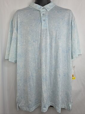 Jack Nicklaus Men's Blue Patterned Polo Golf Shirt Size XXL NWT CR-3635
